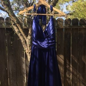 dark blue formal dress